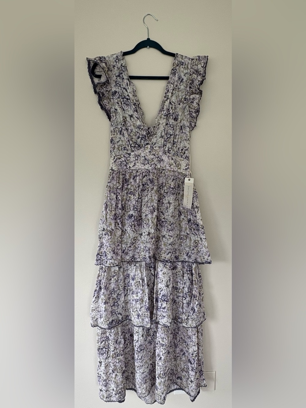 Happy Nature Floral Maxi Dress NWT Tiered Ruffle Boho Size 10